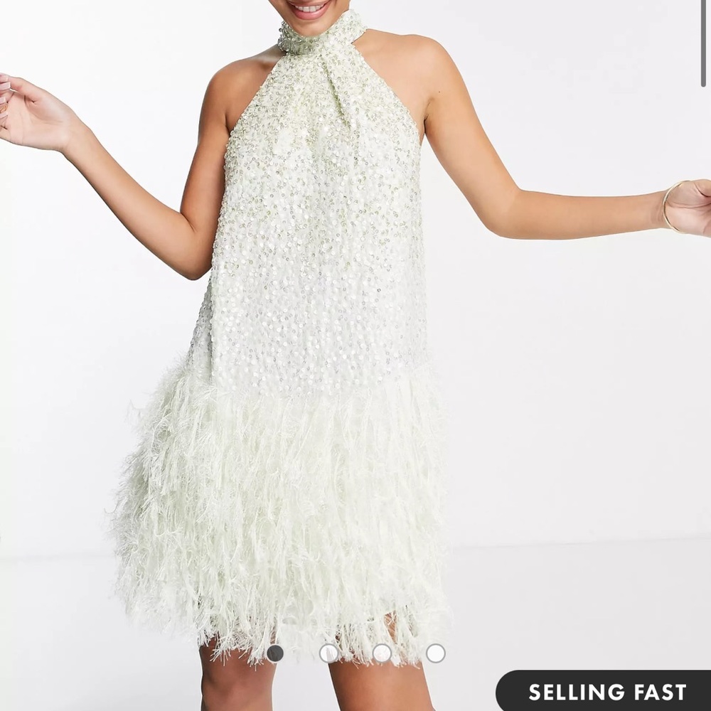 ASOS sequin halter dress
